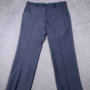 Dunning Golf Pants Mens 36x30 Navy Blue Stretch Performance Flat‎ Front Trousers